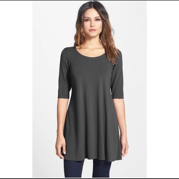 Eileen Fisher Tops - Eileen Fisher Scoop Neck Grey Tunic